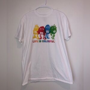 M&M’s Life Is Colorful XL White T-shirt